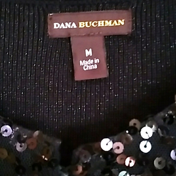 Women's Medium Black Sequined Cardigan Sweater Plus New Sequined Purse - Picture 9 of 13